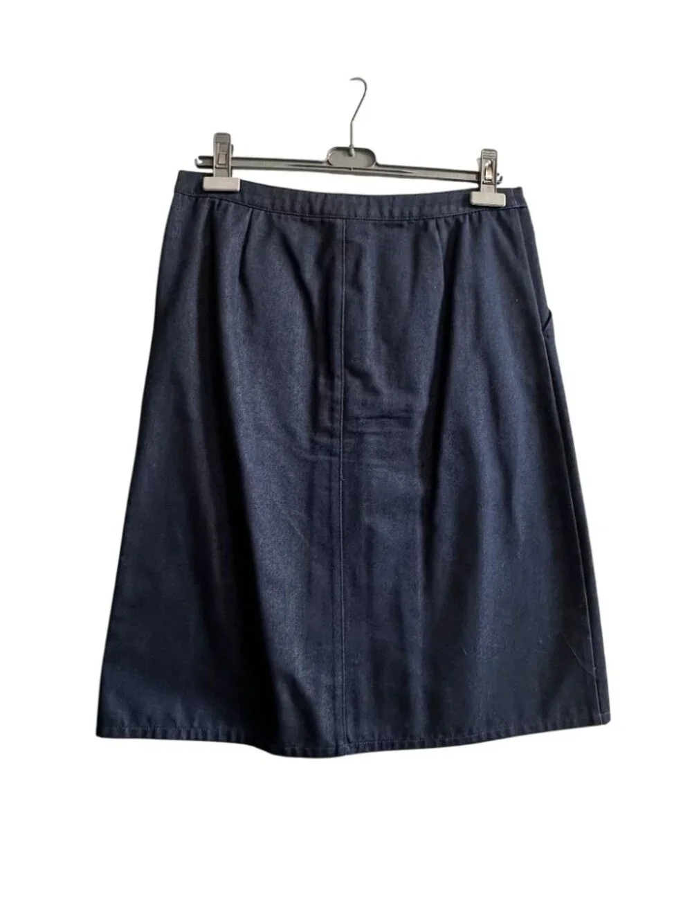 Vintage GAP Jeans Fall 2001 Denim A-Line Midi Skirt Dark Wash Size 10 Y2K
